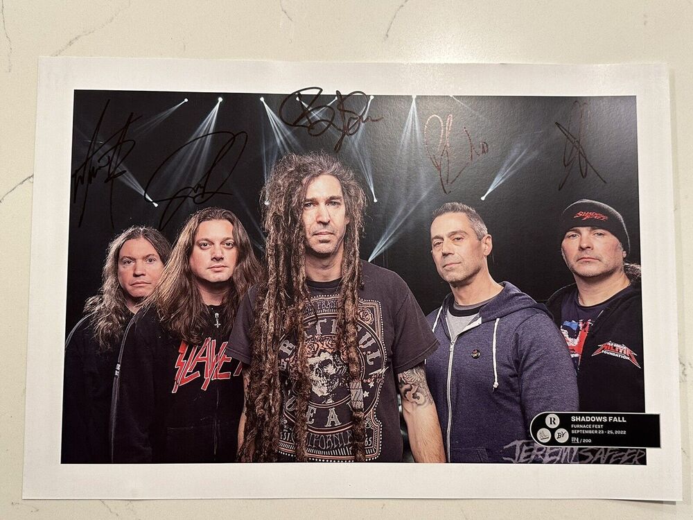 SHADOWS FALL x FURNACE FEST 2022 LIMITED EDITON SIGNED POSTER AUTOGRAPH 114/200